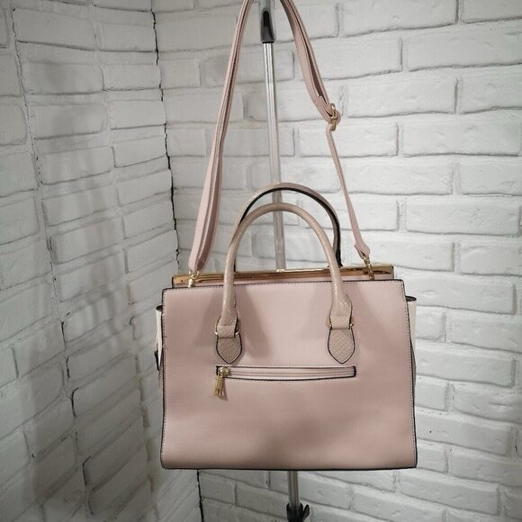 Call it Spring Dusty Rose Fully Lined Zipper Closure Vegan Leather Handbag - Picture 1 of 8